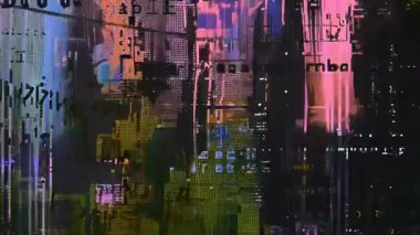 Yoğun nokta desenli soyut pikselli grunge dokusu, yarım ton sesi, bozuk tipografi katmanları, dijital baskı eserleri, hatalı kolaj arka planı, endüstriyel veri yüzeyi, hasarlı ekran etkisi