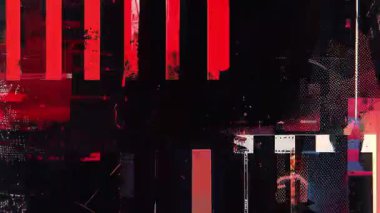 Soyut grunge dijital doku neon mavisi morumsu renk blokları, arıza ızalı ızgara ızgara deseni, bozuk geometri, katmanlı dijital gürültü, siber punk parazit, hasarlı yüzey, endüstriyel karışık medya arka planı, kaotik geçişler, teknik kolaj