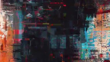 Karanlık soyut doku arka plan, siyah endüstriyel yüzey, katmanlı boya ve çizikler, sıkıntılı karışık medya kolajı, ağır analog gürültü, kaotik yıpranma ve çürüme ile hasarlı tuval