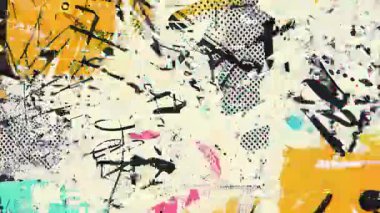 Hafif soyut grunge doku arka plan, yırtık kağıt kolaj kaosu, katmanlı boya parçaları, sıkıntılı çizik yüzey, analog gürültü paraziti, endüstriyel çürüme ile aşınmış karışık medya tuvali