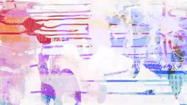 Yırtık kağıtlı renkli kolaj dokusu, poster tipografi parçaları, boya sıçramaları, analog çarpıtma, hasarlı baskı katmanları, kaotik karışık medya bileşimi, gürültülü retro yüzey, soyut hareketli grafiksel arkaplan