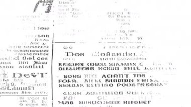 Siyah ve beyaz grunge gazete dokusu, yüksek kontrast tipografi kolajı, sıkıntılı çizilmiş yüzey, soyut kentsel zemin, ağır mürekkep gürültüsü kompozisyonu