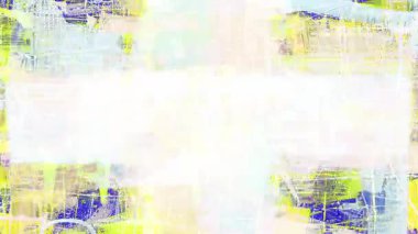 Sarı ve mavi grunge kolajı, parlak soyut arka plan, sıkıntılı boya katmanları, çizik yüzey, canlı karışık medya kompozisyonu, kentsel poster parçaları