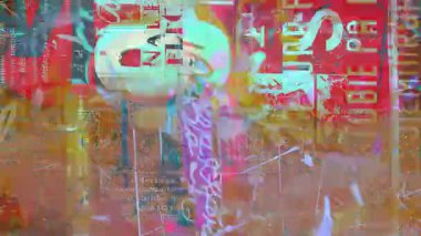 Soyut grunge kolaj dokusu, katmanlı tipografi parçaları, çizilmiş yüzey, boya lekeleri, kentsel poster kalıntıları, sıkıntılı kağıt arkaplan, karışık medya grafik örtüsü, siyah beyaz ve sessiz tonlu kaotik kompozisyon