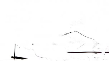 Yüksek kontrastlı beyaz çizgili film dokusu, kara lekeler ve toz parçacıkları, analog sinema hasarı örtüşmesi, asgari soyut arkaplan, sıkıntılı boş yüzey, klasik grunge ses arkaplanı