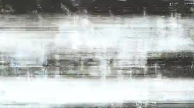 Yüksek kontrast beyaz bozulma dokusu, yatay bozulma bantları, soyut grunge arkaplan, dijital statik gürültü, çizilmiş analog yüzey, yıkanmış parazit deseni