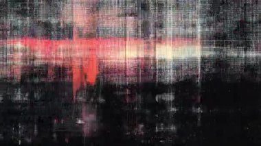 Kırmızı bozulma dokusu, dikey tarama çizgileri, koyu grunge örtüsü, soyut dijital müdahale, çizik yüzey, gürültülü matris deseni, siber punk arka plan, analog yozlaşma etkisi