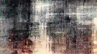 Dikey beyaz gürültü çizgileri, grunge paraziti arka planı, bozuk dijital şebeke, soyut veri bozulması yüzeyi