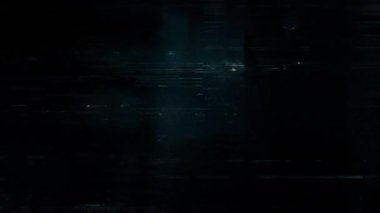 Yatay tarama çizgileri, ince ışık çizgileri, karanlık matris dokusu, soyut veri bozulması, minimal siber parazit deseni olan derin mavi dijital arkaplan