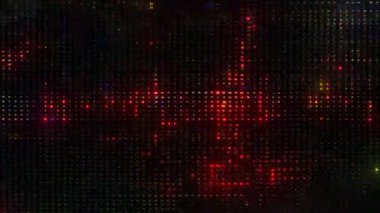 Kırmızı piksel matris dokusu arka plan, dijital ızgara desen, parlayan nokta ekran, siber veri paneli efekti, soyut hata ekran, parlak kırmızı müdahale, fütüristik lider yüzey bozulması