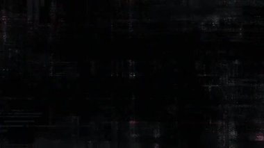 Koyu grunge bozulma dokusu arka plan, ince tarama çizgileri ile siyah çizik yüzey, analog gürültü örtüsü, sıkıntılı film tahıl deseni, kirli doku, yatay müdahale çizgileri, soyut hasarlı dijital fon