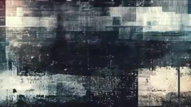 Grunge endüstriyel doku arka planı, koyu mavi parazit gürültüsü, analog bozulma yüzeyi, dijital bozulma örtüsü, bozuk sinyal deseni, siber punk teknolojisi arızası, soyut hasarlı ekran etkisi