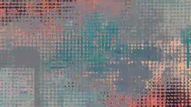 Mavi mercan pikselli soyut grunge dijital dokusu, sıkıntılı nokta deseni, katmanlı arıza örtüsü, soluk endüstriyel parazit, hasarlı yüzey etkisi, analog gürültü ve yumuşak siber punk bozunma arka planı