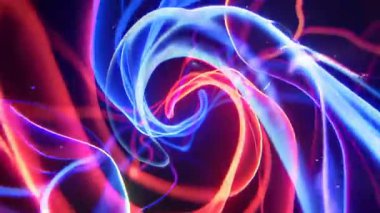 Pembe ve mavi ışık yollu neon spiral enerji tüneli, parlayan girdap hareketi, soyut kozmik girdap arka planı, dinamik psikedelik dönüş, VJ döngüsü gelecekteki görsel portal