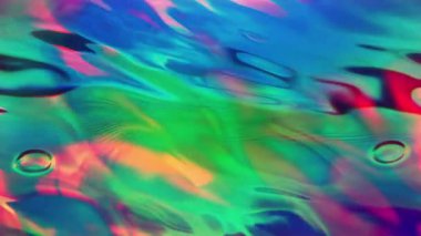 Kromatik soyut sıvı bozulması, akan kırmızı yeşil turuncu renk akışı, pürüzsüz analog bulanık etkisi, psikedelik hareket dokusu, canlı gradyan girdap VJ döngü arka planı