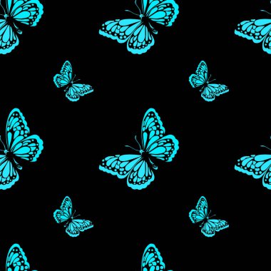 Kelebek neon renkli kanatlar. Şablon. Vektör grafikleri.