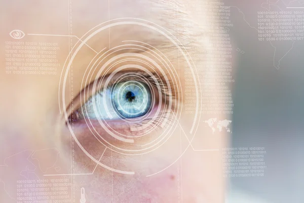 Modern siber çocuk dijital göz ile