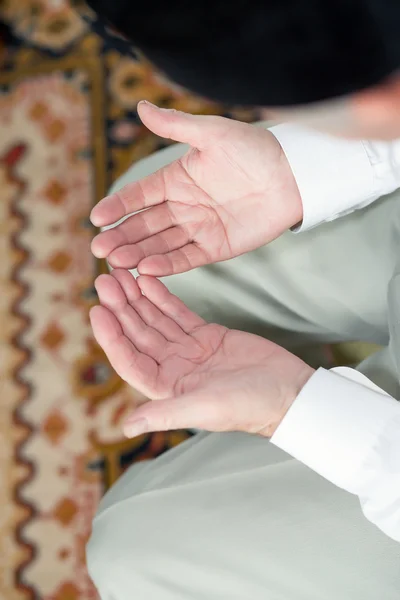 Praying hands of an old man — Stock Photo, Image