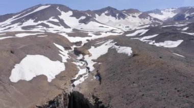 Kamçatka 'daki Mutnovsky volkanı yakınlarındaki Tehlikeli Kanyon.