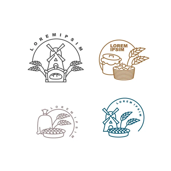 Bakery logo. Bakery production logo. Shop for sale of fresh brea — 图库矢量图片