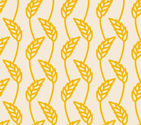 Wheat ears seamless pattern. Golden Rye background. Wheatfield i — Διανυσματικό Αρχείο