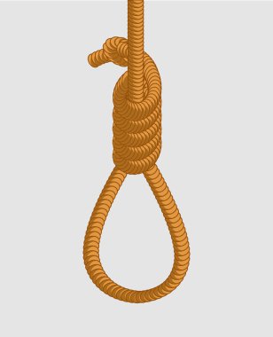 Hangman detailed figure. loop of rope for  executioner. Death pe clipart