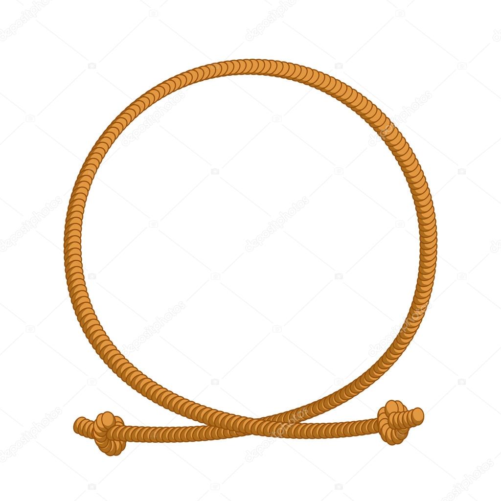 Rope loop frame. Rope rope circle with sites