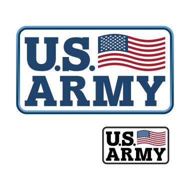 US Army. Emblem for army of America. Flag of United States Ameri