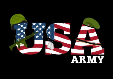 Birleşik Devletler Ordusu. Amerika'nın askeri teçhizatı. Amer için Logo