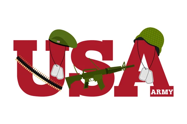 Ejército de EE.UU. Símbolo del Ejército de las Américas. logotipo para las fuerzas armadas estadounidenses. Así que... — Archivo Imágenes Vectoriales