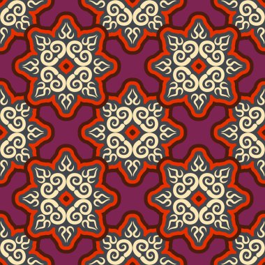 Kırgız kalıbı. Kırgızistan'ın geleneksel ulusal deseni. Metin