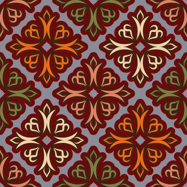 Uzbek pattern. Traditional national pattern of Uzbekistan. Text — Stock Vector