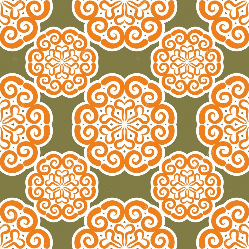 Kyrgyz pattern. Traditional national pattern of Kyrgyzstan. Text