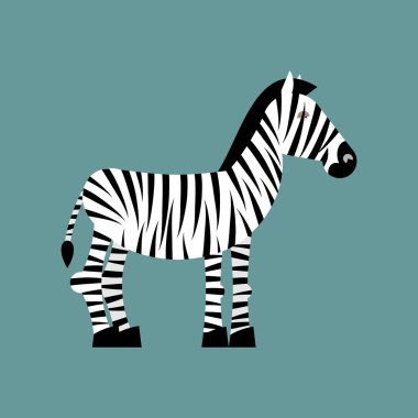 Zebra. Wild animals of Africa. Striped zebra. Zebra isolated