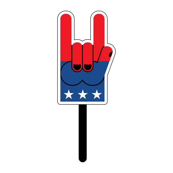 Плинтус для выборов в Америке. Пенный палец к политической d — стоковый вектор