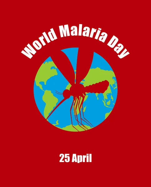 World Malaria Day. Poster for international holiday of April 25. — ストックベクタ