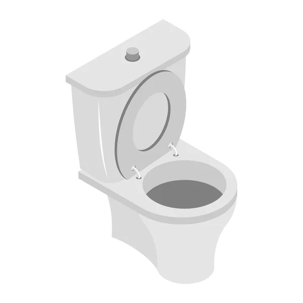 Toilettenschüssel auf weißem Hintergrund vorhanden. Zubehör isoliert — Stockvektor