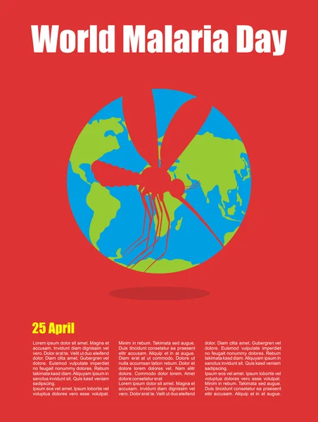 World Malaria Day. Poster for international holiday of April 25. — Wektor stockowy