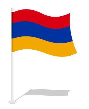 Ermenistan bayrağı. Ermeni Cumhuriyeti'nin resmi ulusal sembolü. Tra