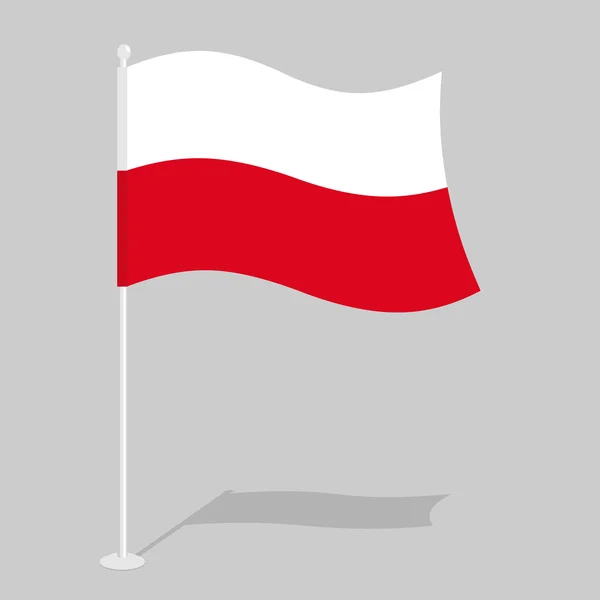 Bandera de Polonia. Símbolo nacional oficial de la República Polaca. Comerciar — Archivo Imágenes Vectoriales