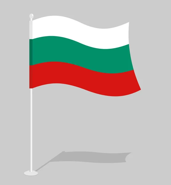 Vlag van Bulgarije. Officieel nationaal symbool van de Bulgaarse Republiek. T — Stockvector