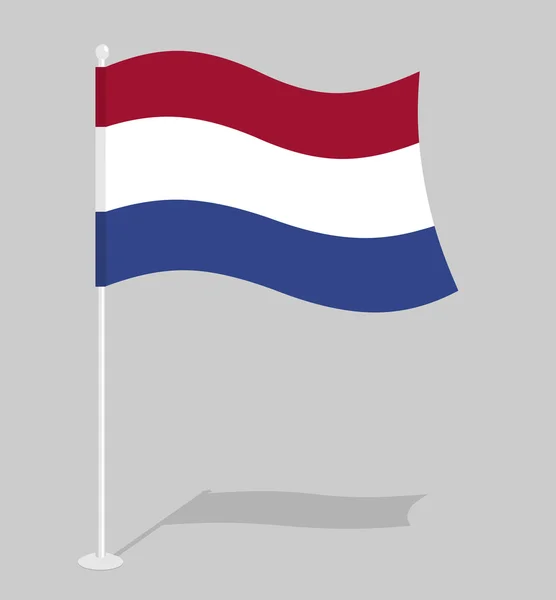 Bandiera olandese. Simbolo nazionale ufficiale del Regno dei Paesi Bassi — Vettoriale Stock