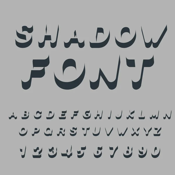 Fonte Shadow. Conjunto de letras de sombra. Letras 3D de alfab — Vetor de Stock