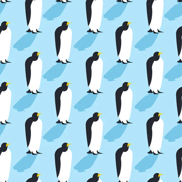 Pingouins motif sans couture. Texture des animaux arctiques. Oiseaux Antarctique — Image vectorielle