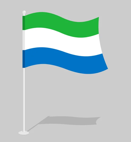 Σημαία της Σιέρα Λεόνε. Επίσημο εθνικό σήμα της Σιέρα Λεόνε Republ — Διανυσματικό Αρχείο