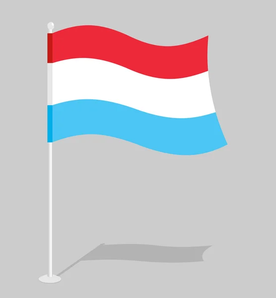 Bandiera Lussemburgo. Segno nazionale ufficiale del Granducato di Lussemburgob — Vettoriale Stock
