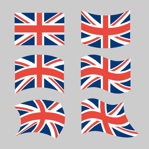 Gran Bretaña Bandera. Establezca la bandera nacional del estado británico. Estado miembro — Vector de stock