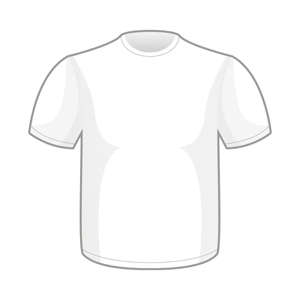 Vit T-shirt för din design. Rena tomma isolerade kläder. — Stock vektor