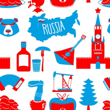 Rus sembolleri kusursuz desen. Rusya ulusal süs. Stat