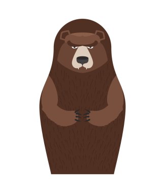 Rus Matryoshka ayısı. İnsanlar hatıra. Geleneksel ulusal t